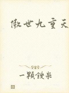 傲世九重天小说封面