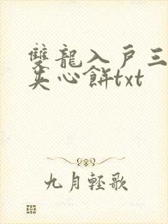 双龙入户三人行夹心饼txt封面