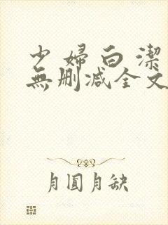 少 妇 白 洁无删减全文阅读