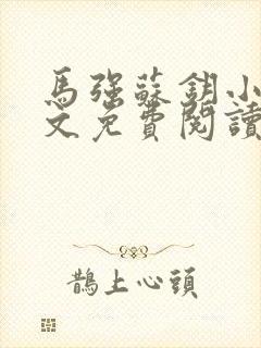 马强苏钥小说全文免费阅读最新章节封面