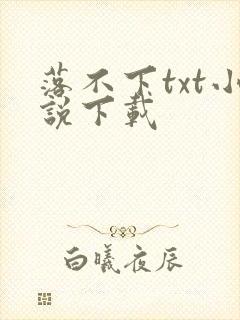 落不下txt小说下载