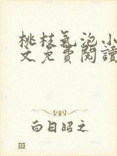 桃枝气泡小说全文免费阅读