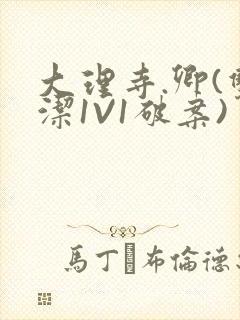 大理寺.卿(双洁1V1破案)封面