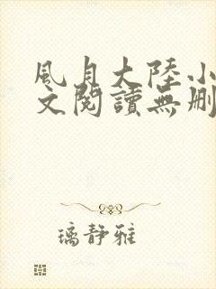 风月大陆小说全文阅读无删减封面