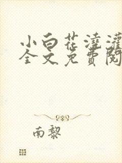 小白花浇灌日常全文免费阅读封面