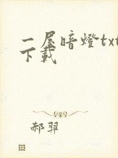 一屋暗灯txt下载