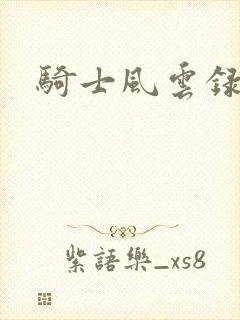 骑士风云录封面