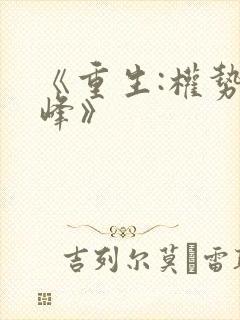 《重生:权势巅峰》