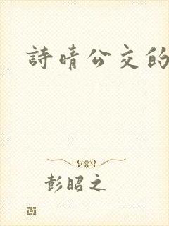 诗晴公交的小说
