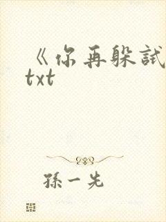 《你再躲试试》txt