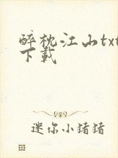 醉枕江山txt下载