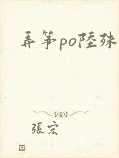 弄筝po陆殊词封面