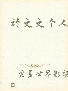于文文个人简历