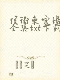 侯卫东官场笔记全集txt下载