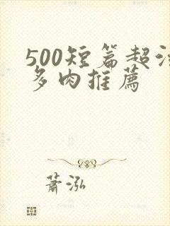 500短篇超污多肉推荐封面