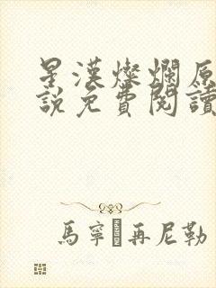 星汉灿烂原著小说免费阅读