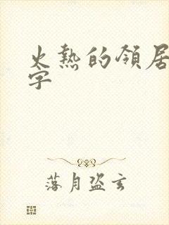 火热的领居中文字