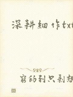 深耕细作txt