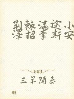 荆棘满途小说李泽招李斯安封面
