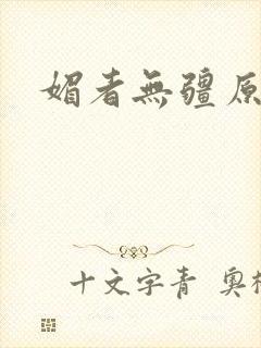 媚者无疆原著封面