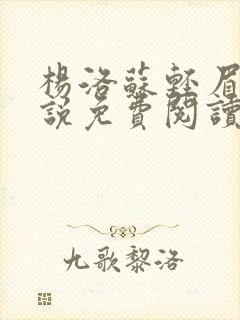 杨洛苏轻眉笔小说免费阅读