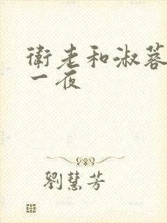 卫老和淑蓉销魂一夜