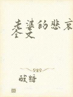 老婆的悲哀小说全文