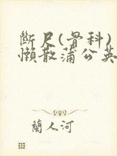 断尺(骨科) 懒散蒲公英封面