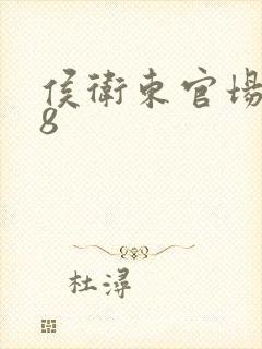 侯卫东官场笔记8封面