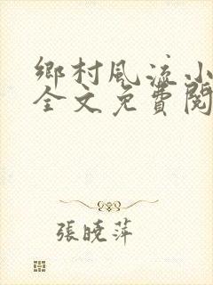 乡村风流小傻子全文免费阅读