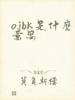 ojbk是什么意思封面