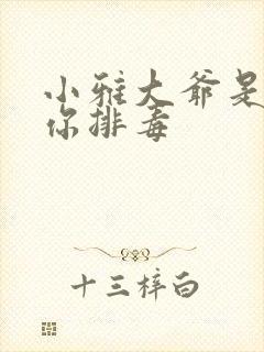 小雅大爷是在帮你排毒封面