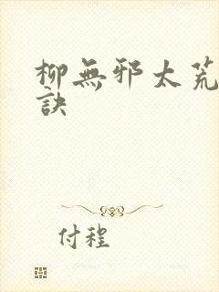 柳无邪太荒吞天诀封面