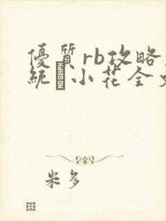 优质rb攻略系统寀小花全文免费阅读