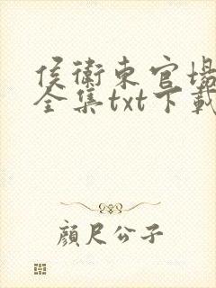 侯卫东官场笔记全集txt下载