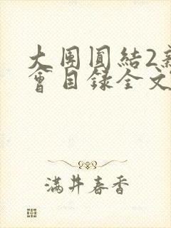 大团圆结2亲情会目录全文阅读视频