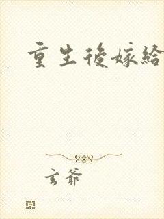 重生后嫁给三叔封面
