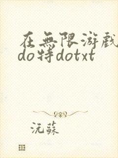 在无限游戏大里do特dotxt封面
