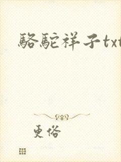 骆驼祥子txt