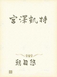 宫泽凯特封面