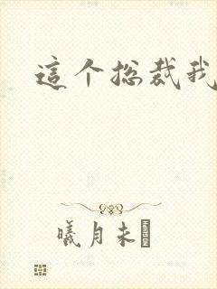 这个总裁我要了封面