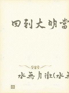 回到大明当才子