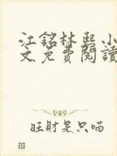 江铭林熙小说全文免费阅读
