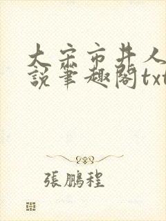 大宋市井人家小说笔趣阁txt