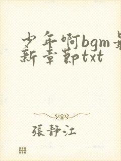 少年啊bgm最新章节txt
