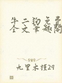 牛二狗免费阅读全文笔趣阁