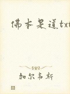 佛本是道txt封面