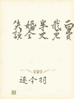失婚半截白菜小说全文免费阅读