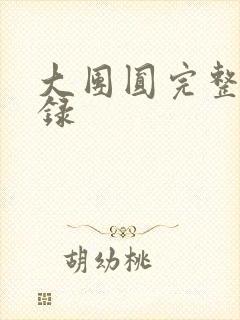大团圆完整版目录