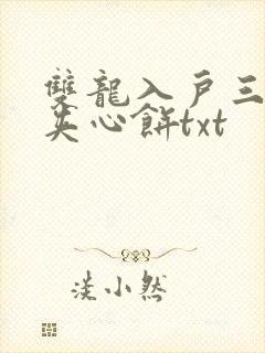 双龙入户三人行夹心饼txt